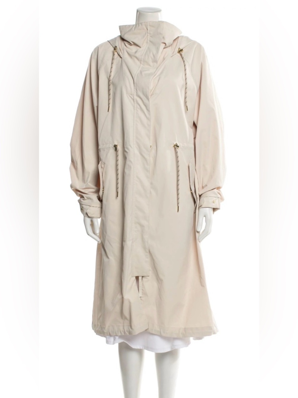 Varley Tybalt Rain Parka Womens Large Hooded Coat Water Repellent Long Jacket